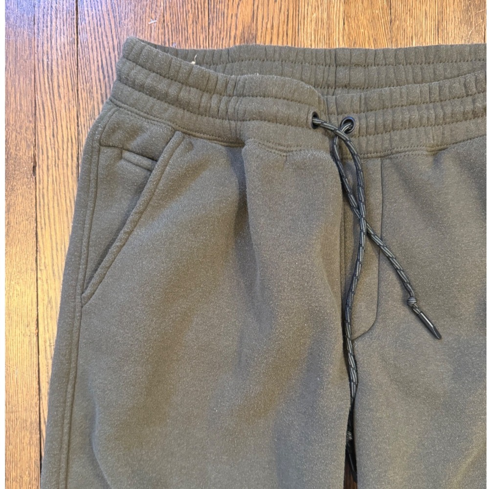 Weatherproof Vintage Mens Fleece Lined Joggers Olive Green Size Large Sweatpants - Picture 2 of 9